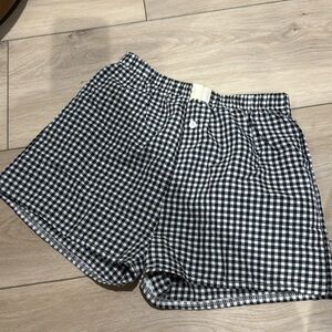 Gingham boxer shorts